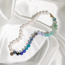 Ladda upp bild till gallerivisning, Multi Gemstone Necklace | Pearl Collier Ocean Breeze - Bohemian Royalties
