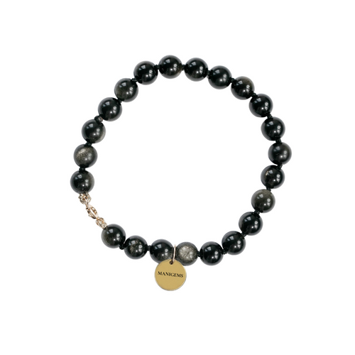 Goldsheen Obsidian Bracelet | Collier Sun-Kissed Shadow - Bohemian Royalties