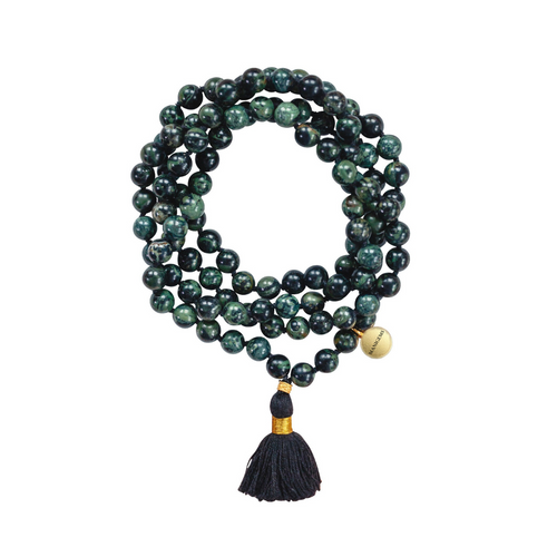 Kambaba Jasper Mala Necklace | Calming Vibes - Bohemian Royalties