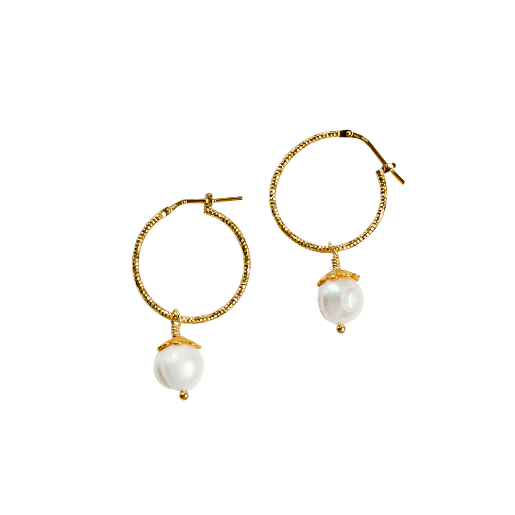 Sparkling Creole Earrings | Oyster Glam - Bohemian Royalties