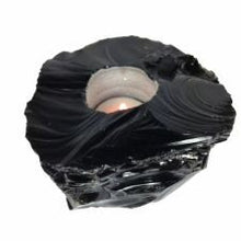 Ladda upp bild till gallerivisning, Candle Holder / Black Obsidian - Bohemian Royalties
