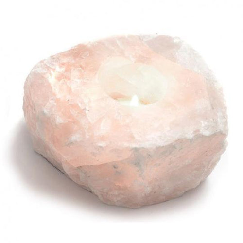 Candle holder / Rose quartz - Bohemian Royalties