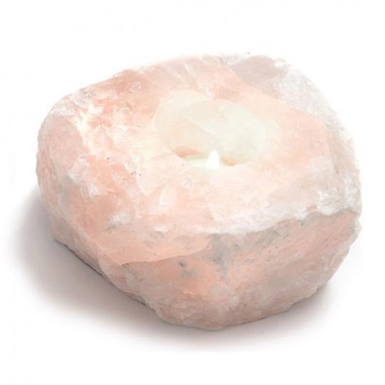 Candle holder / Rose quartz - Bohemian Royalties